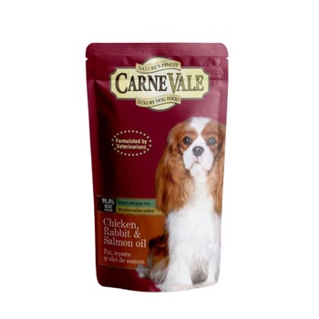 Hrana umeda pentru caini Carnevale Plic Pui/Iepure/Ulei Somon 125 g Hrana umeda pentru caini Carnevale Plic Pui/Iepure/Ulei Somon 125 g