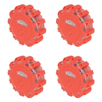 Set 4 bucati girofar led cu baterii 15 LED, magnet, carlig, rezistent impact Set 4 bucati girofar led cu baterii 15 LED, magnet, carlig, rezistent impact