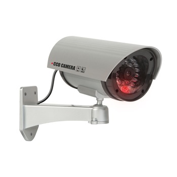Camera falsa de supraveghere, -2 x AA, fixare pe perete, Culoare Argintiu Camera falsa de supraveghere, -2 x AA, fixare pe perete, Culoare Argintiu