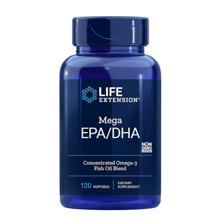 Supliment alimentar, Omega - 3 (2000 mg), Life Extension Mega EPA/DHA - 120 capsule (60 doze)