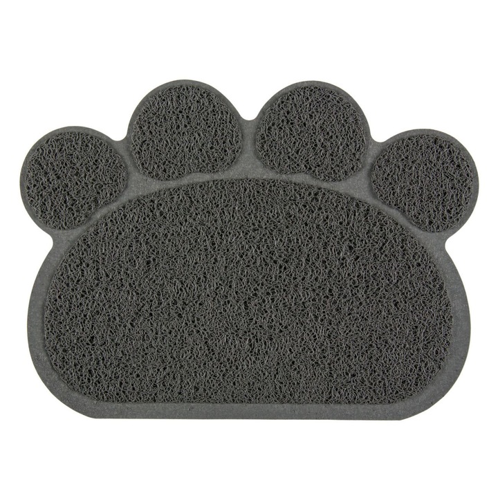 Covoras pentru pisica, Zola®, gri, in forma de labuta, 30 x 40 cm