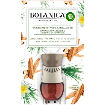 Aparat Electric Vetiver din Caraibe si Lemn de Santal Botanica by Air Wick,19ml Aparat Electric Vetiver din Caraibe si Lemn de Santal Botanica by Air Wick,19ml