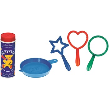 Set baloane de sapun Pustefix cu 3 forme, tavita si tub, cu 70 ml de solutie Set baloane de sapun Pustefix cu 3 forme, tavita si tub, cu 70 ml de solutie