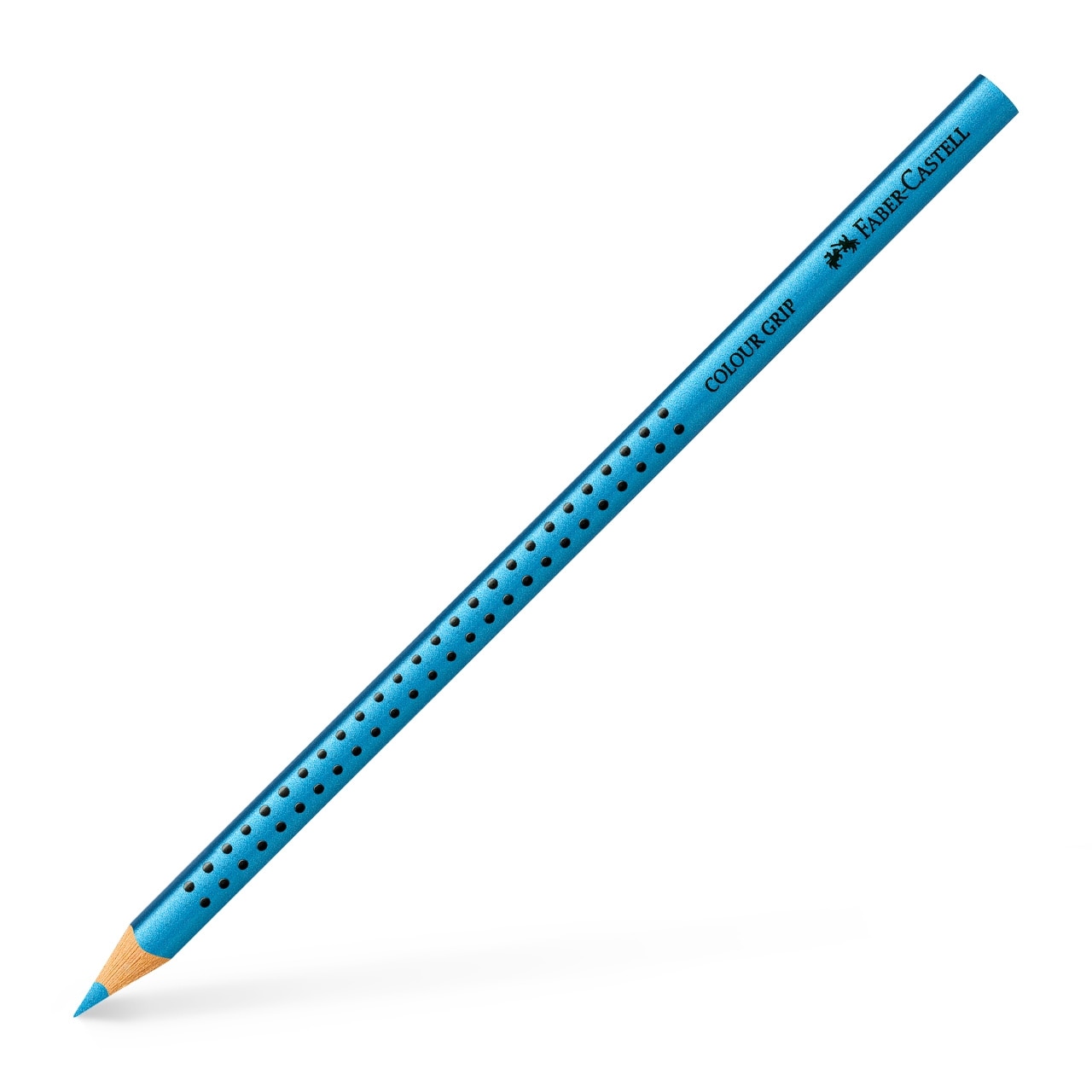 Creion Colorat Grip Faber-Castell, Albastru Metalizat