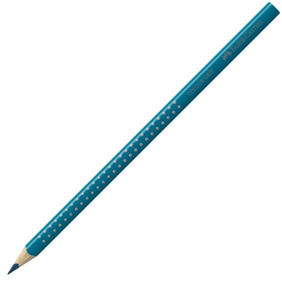 Creion Colorat Grip Faber-Castell, Cobalt-Turcoaz