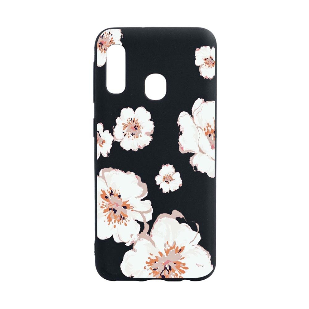Husa Samsung Galaxy A20E, Flori tropicale, rezistenta la uzura, anti-alunecare, din silicon Premium, B499