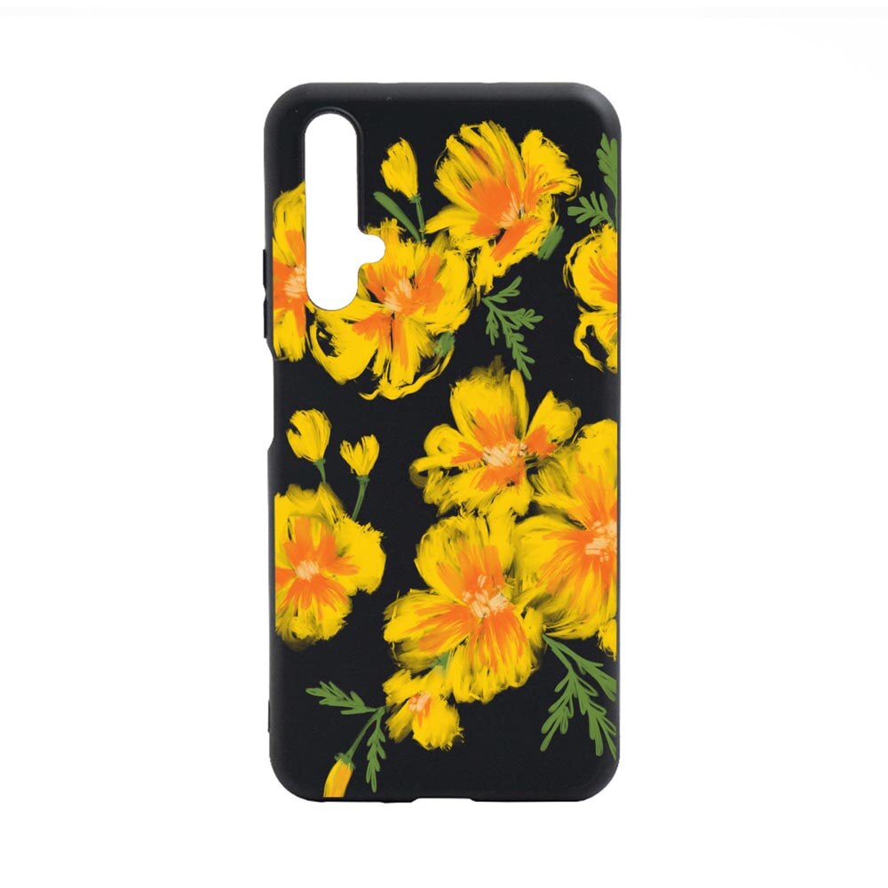 Husa Huawei Nova 5T, Flori tropicale, rezistenta la uzura, anti-alunecare, din silicon Premium, B502