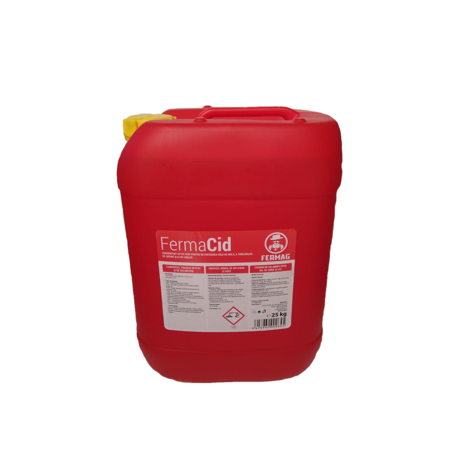 Detergent acid lichid 25 Kg pentru aparate de muls FermaCid