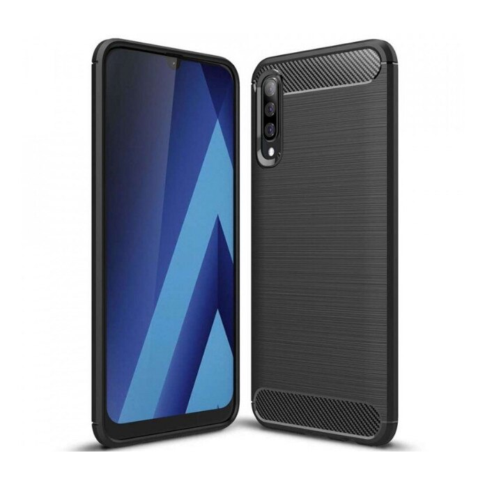 Husa Carbon rezistenta pentru Samsung Galaxy A70 Negru