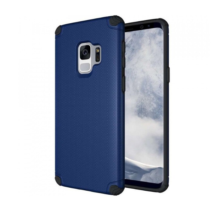 Husa Carbon Samsung Galaxy S9 Albastru inchis