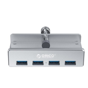 Hub Orico 4in1 4x USB 3.0, inclusiv 1x cablu USB-C 3.0 1m, 1x cablu USB 3.0, cablu 1m cu prindere de masa, aluminiu Hub Orico 4in1 4x USB 3.0, inclusiv 1x cablu USB-C 3.0 1m, 1x cablu USB 3.0, cablu 1m cu prindere de masa, aluminiu