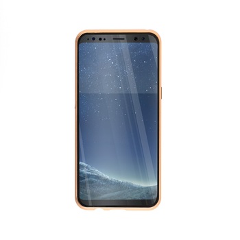 Husa magnetica 360° pentru Samsung S8, Fashion Case, Aluminiu/Sticla, Auriu Husa magnetica 360° pentru Samsung S8, Fashion Case, Aluminiu/Sticla, Auriu
