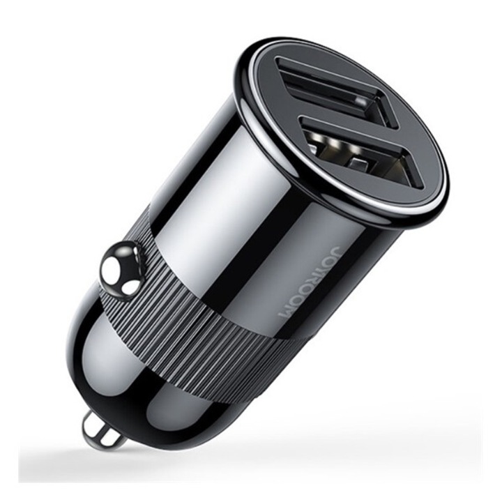 Joyroom Autós Töltő U+U, 12V/24V, 15W, Fekete (C-A06)