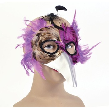 Masca de carnaval, pasare, mov Masca de carnaval, pasare, mov