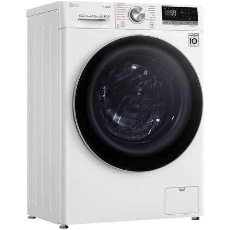 Masina de spalat rufe LG F2WV7S8P1, 8.5 kg, 1200 RPM, Clasa A+++, Motor AI Direct Drive Inverter, Turbowash, Steam, WiFi, Alb