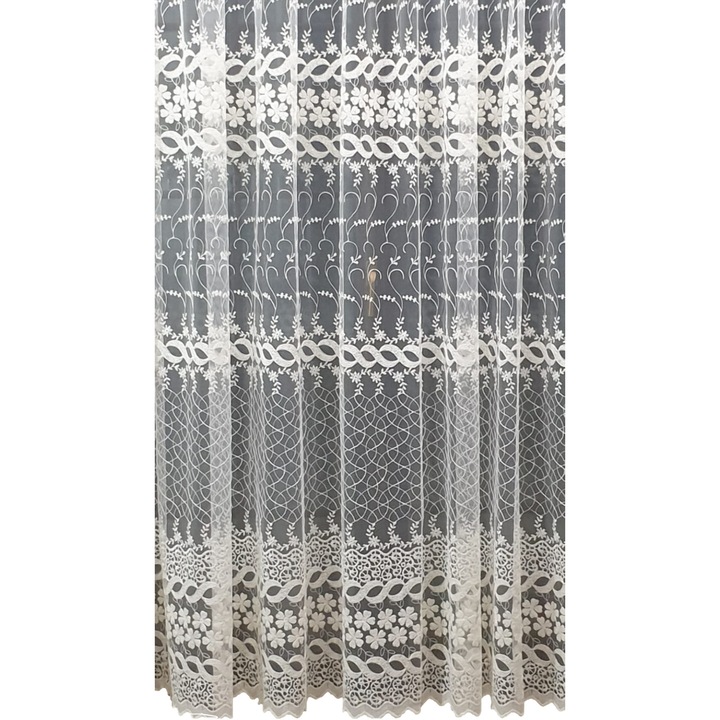 Mastel Hímzett függöny, 900x260cm, elefántcsont