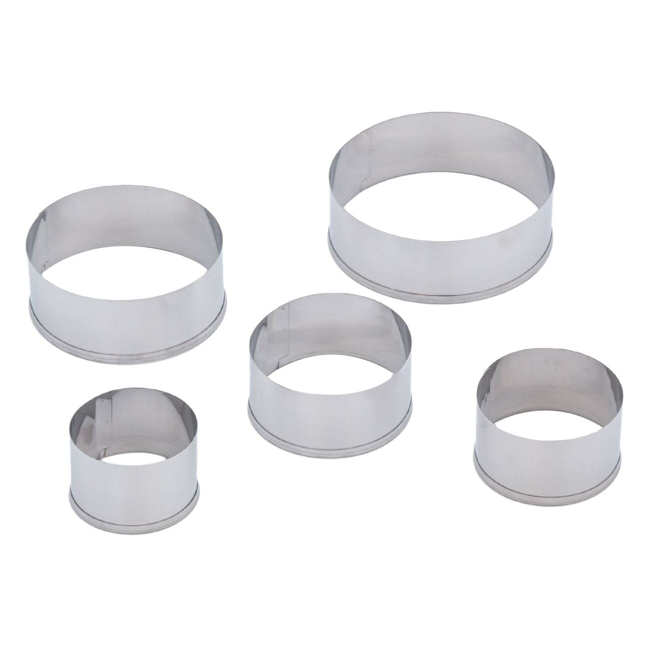 Set 5 buc, Forma metalica, OffLimits, Rotund, Diverse Dimensiuni