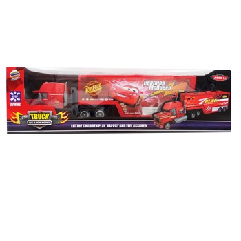 Masina in Cutie Cadou Platforma Tir Mack Cars Fulger 95 Rust-eze Maxi Baterii Telecomanda Masina in Cutie Cadou Platforma Tir Mack Cars Fulger 95 Rust-eze Maxi Baterii Telecomanda