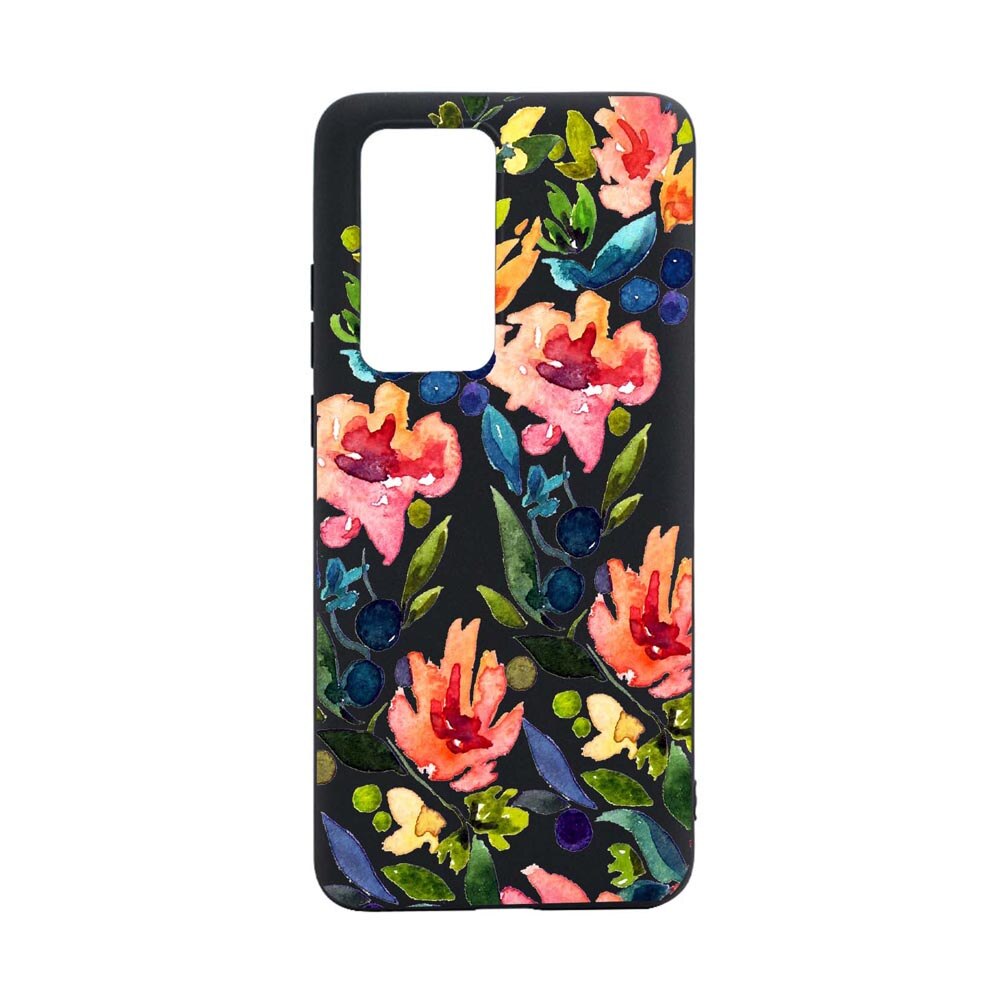 Husa Huawei P40, Happy Flowers, rezistenta la uzura, anti-alunecare, din silicon Premium, B628