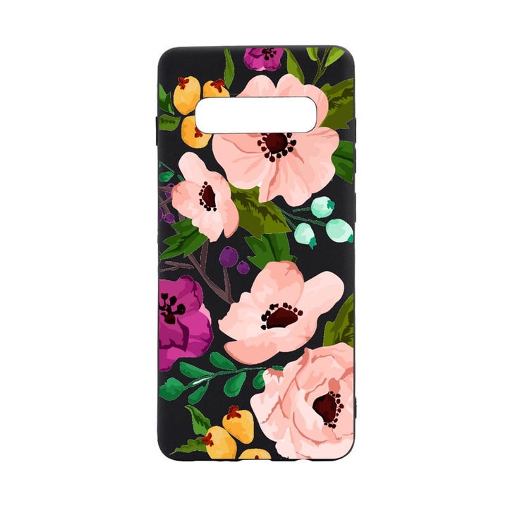 Силиконов калъф Unique за Samsung Galaxy S10 Plus, Flowers Pattern, B629