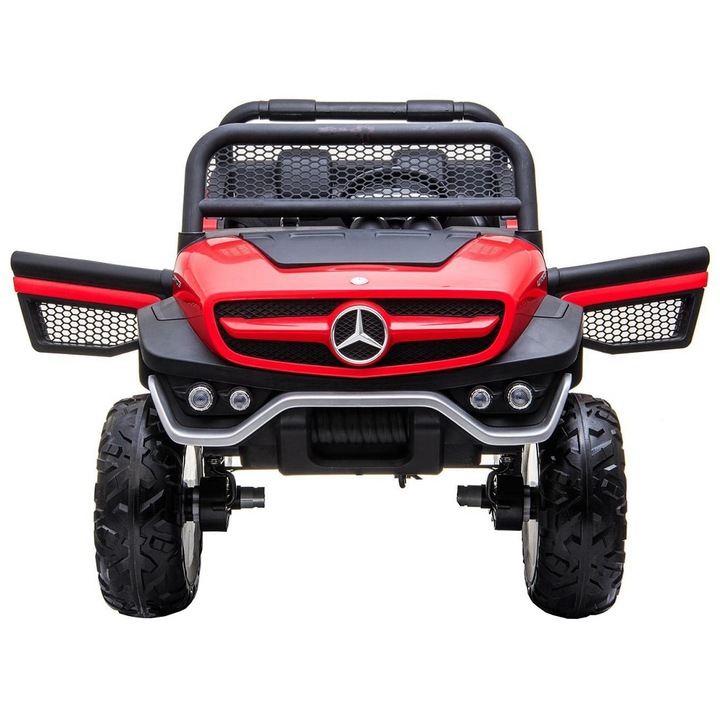 Masinuta electrica 4x4 Premier Mercedes Unimog, 12V, roti cauciuc EVA, scaun piele ecologica