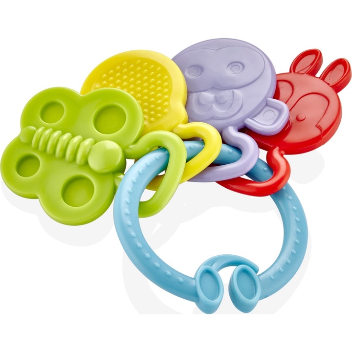 Jucarie dentitie BabyJem Rattle Teether Blue