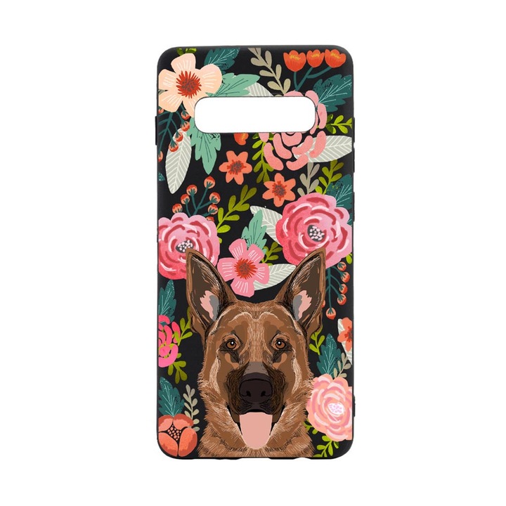 Силиконов калъф Unique за Samsung Galaxy S10 Plus, Flowers - rosu galben, B636