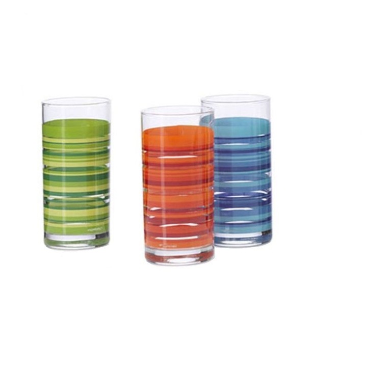 Комплект от 3 чаши Montana 019160, модел Boogie, височина 14 см, диаметър 6 см, 280 мл, многоцветни