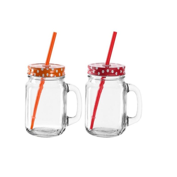 Set 2 pahare bauturi reci Montana, 470 ml, Diametru 7 cm, Inaltime 14 cm, Model Tumblers