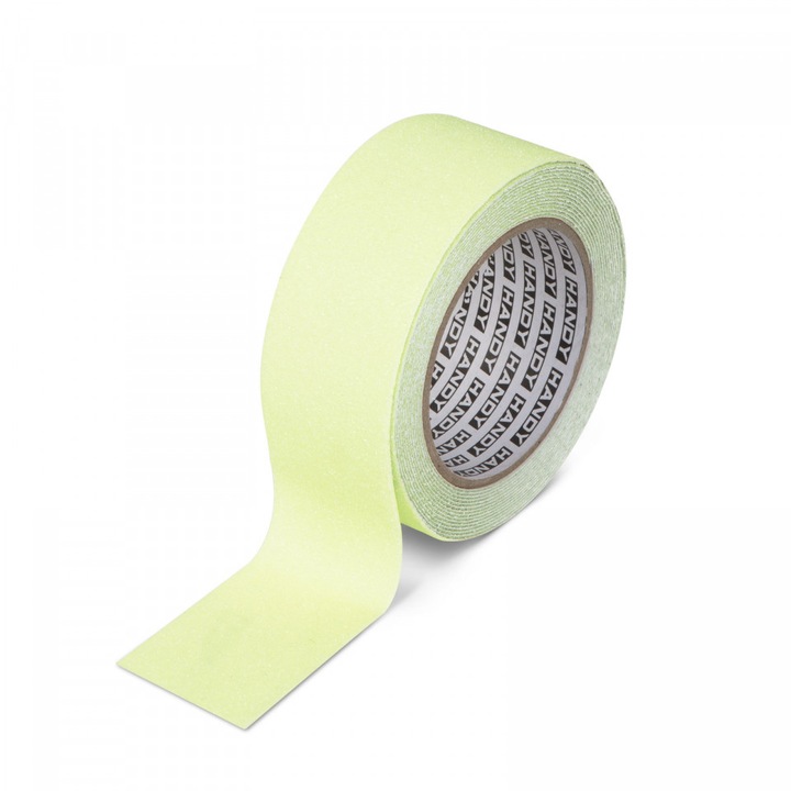 Banda adeziva, antiglisanta - 5m x 50 mm - fosforescenta