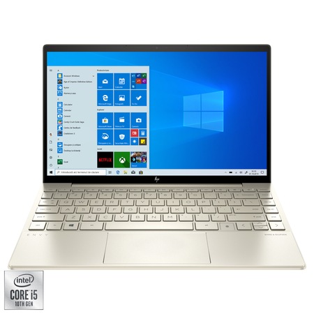 Laptop HP ENVY 13-ba0019nn cu procesor Intel® Core™ i5-10210U, 13.3" Full HD, IPS, 8GB, 256GB SSD, NVIDIA® GeForce® MX350 2GB, Windows 10 Home, Pale Gold