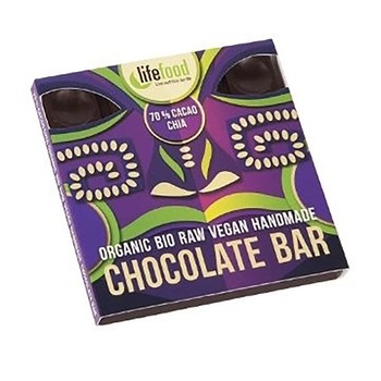 Ciocolata cu 70% cacao si chia raw eco, 35g Ciocolata cu 70% cacao si chia raw eco, 35g