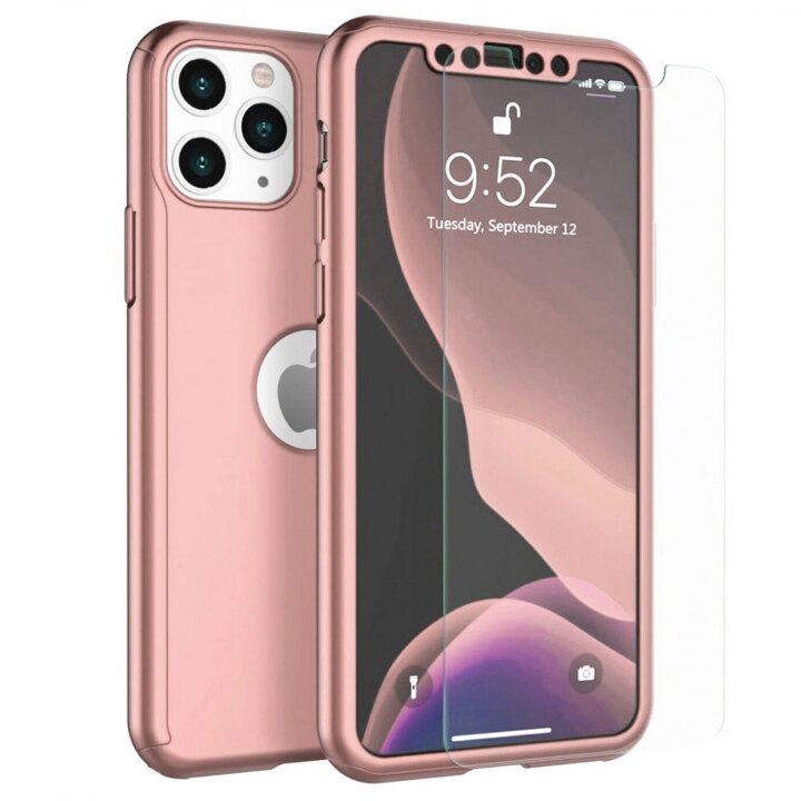 Husa 360 pentru iPhone 11 Pro Rose Gold