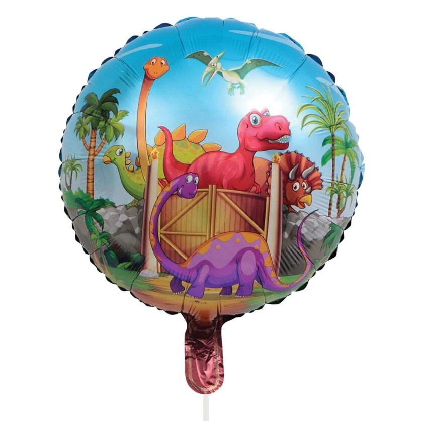 Set baloane din folie, Zola®, model dinozaur, multicolor, 5 bucati
