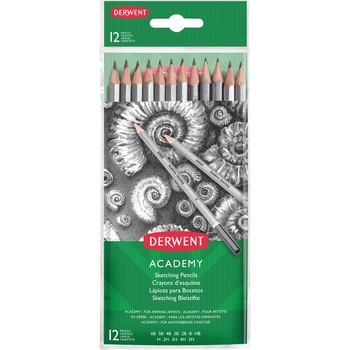 Set 12 creioane Grafit 5H-6B Derwent Academy™, blister Set 12 creioane Grafit 5H-6B Derwent Academy™, blister