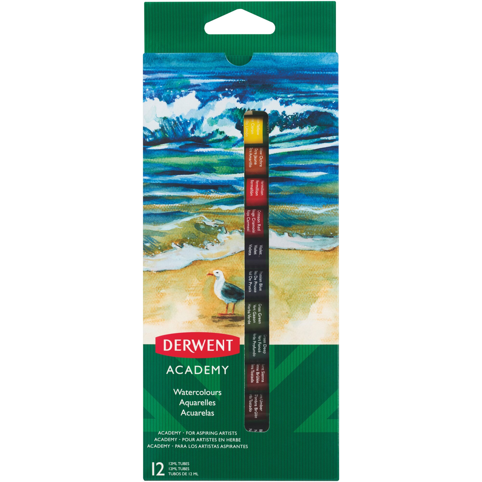 Set 12 acuarele Derwent Academy™ 12 ml