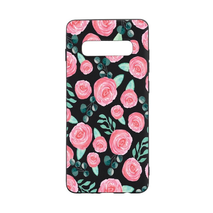Силиконов калъф Unique за Samsung Galaxy S10 Plus, Cat in Flowers, B640