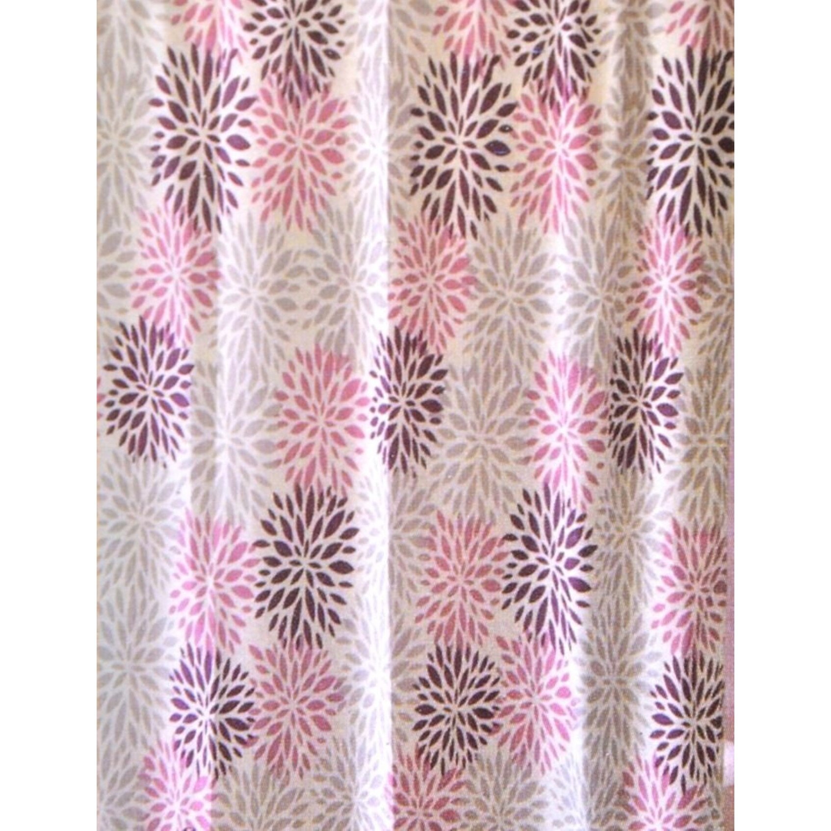 Perdea pentru baie, flori multicolore, material poliester, dimensiune 180 x 180 cm