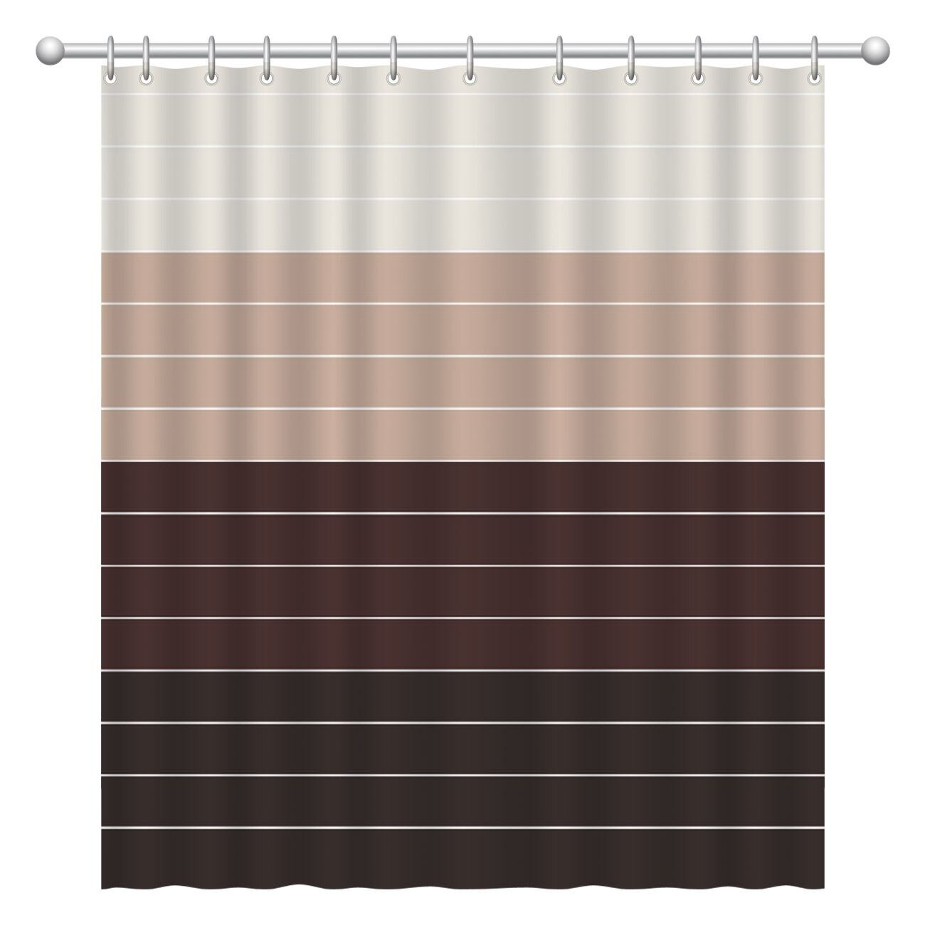 Perdea pentru baie,tonuri diferite de maro, material poliester, dimensiune 180 x 180 cm