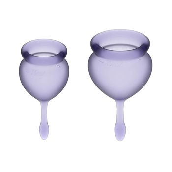 Set 2 cupe menstruale silicon Satisfyer Feel Good 15 si 20 ml Set 2 cupe menstruale silicon Satisfyer Feel Good 15 si 20 ml