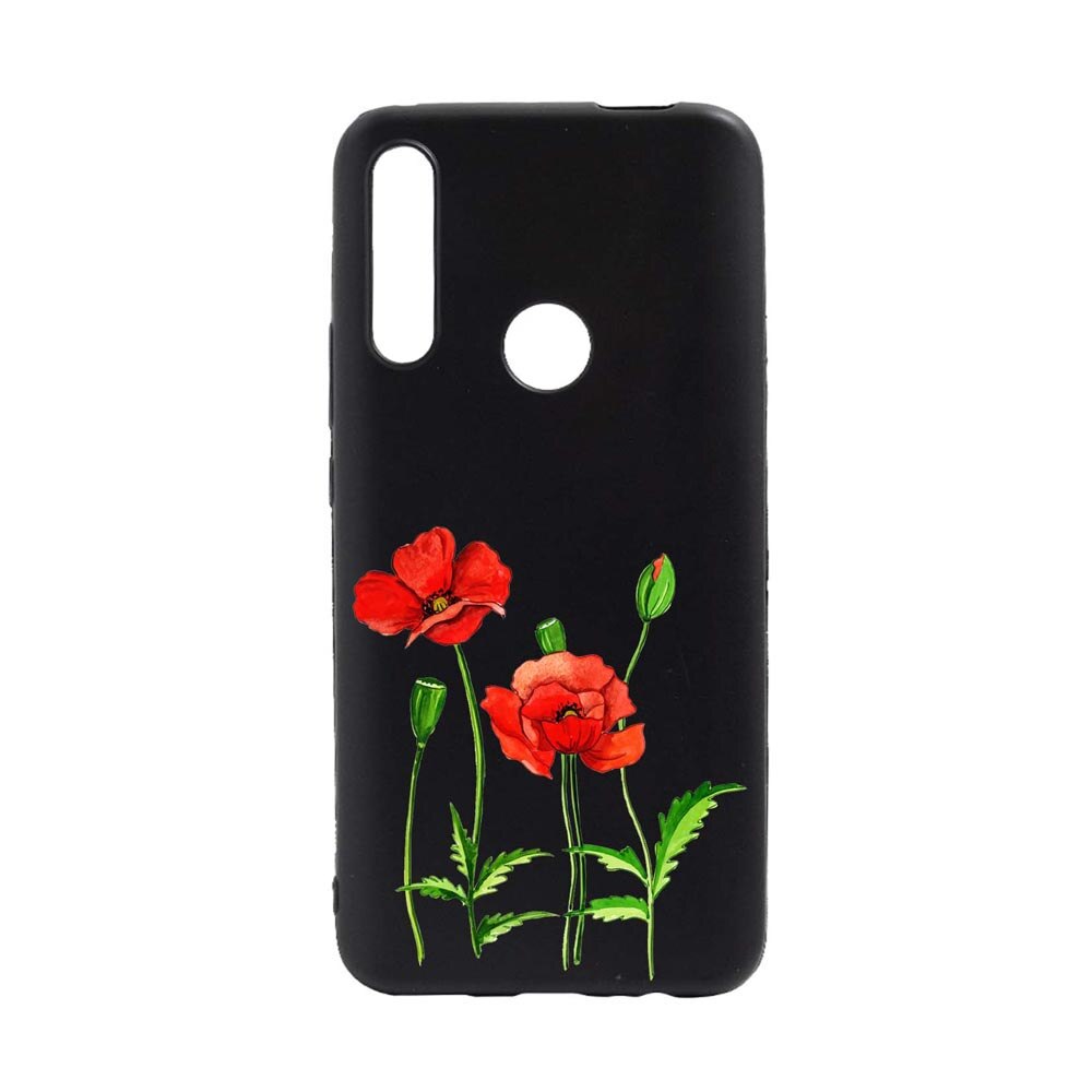 Husa Huawei Y7 2019, Flowers, rezistenta la uzura, anti-alunecare, din silicon Premium, B643