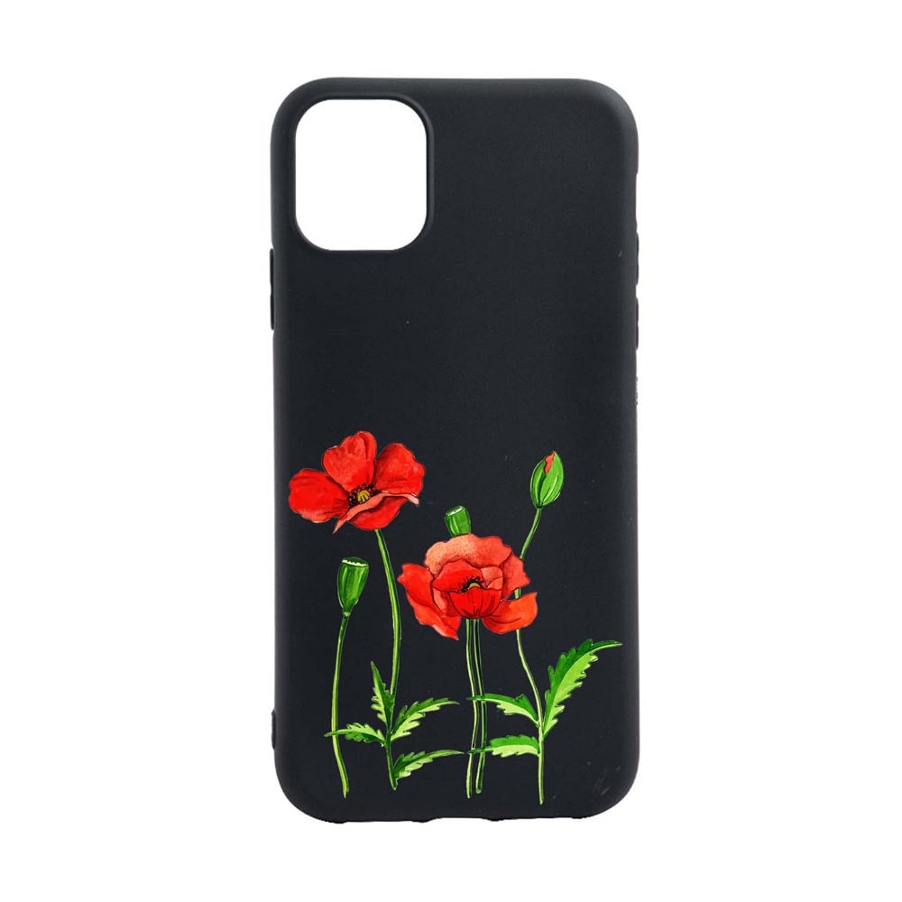 Husa Apple iPhone 11, Flowers, rezistenta la uzura, anti-alunecare, din silicon Premium, B643
