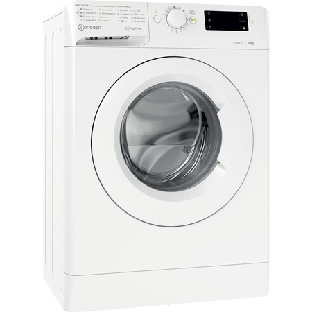 Masina de spalat rufe Slim Indesit MTWSE61252WEE, 6kg, 1200 RPM, Clasa F, MyTime, Fast Cycles, Alb