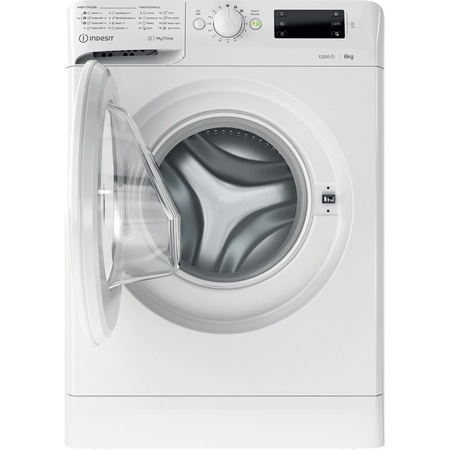 Masina de spalat rufe Slim Indesit MTWSE61252WEE, 6kg, 1200 RPM, Clasa F, MyTime, Fast Cycles, Alb
