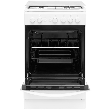 Aragaz Indesit IS5G1PMWE, 4 arzatoare, Gaz, Aprindere electrica, Capac de sticla, 50 cm, Alb