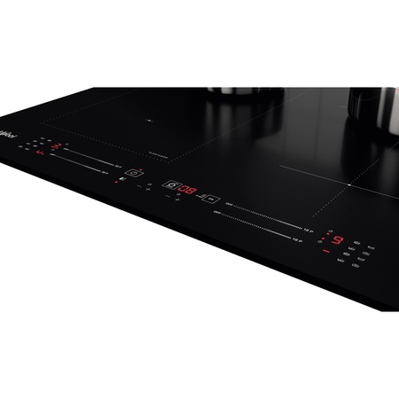 Plita incorporabila Whirlpool WLS6960BF, Inductie, 4 zone de gatit, 6th Sense, Timer, PoweManagement, Flexible Zone, 60 cm, Sticla neagra