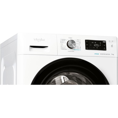 Masina de spalat rufe Whirlpool FFB7438BVEE, 7kg, 1400 RPM, Clasa A+++, Tehnologia al-6lea Simt, Motor Inverter, FreshCare+, Steam Refresh, Alb