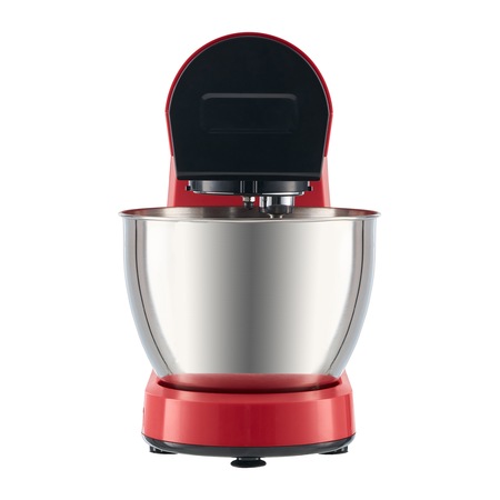 Robot de bucatarie Heinner ExpressRobot HPM-L1200RD, 1200W, angrenaje metalice, bol inox 4.5L, 6 viteze + Pulse, tel din inox, paleta si carlig din aluminiu turnat, accesorii incluse: masina de tocat si blender, Rosu