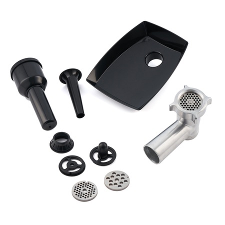 Robot de bucatarie Heinner ExpressRobot HPM-L1200RD, 1200W, angrenaje metalice, bol inox 4.5L, 6 viteze + Pulse, tel din inox, paleta si carlig din aluminiu turnat, accesorii incluse: masina de tocat si blender, Rosu