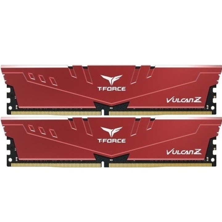 Памет 16GB (2x8GB) DDR4, 3200MHz, Team Group T-Force Vulcan Z TLZRD416G3200HC16CDC01, 1.35V, червени